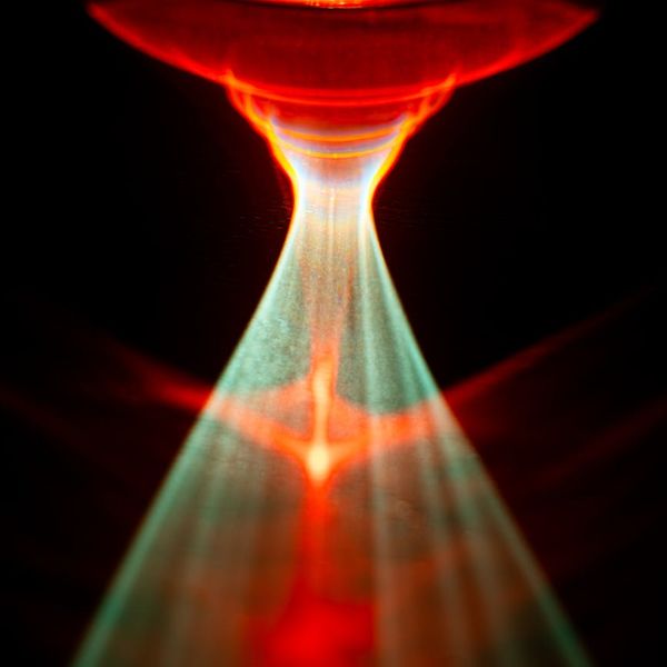 Abstract shapes and light rays in a room